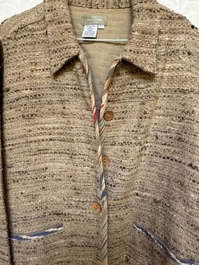 The Territory Ahead Multi-Color Rainbow Woven Silk Jacket Sz L